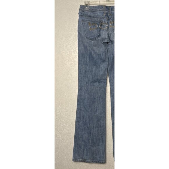 bebe Jeans Y2K Charlotte Bebe Sun Studded Women’s Sz 26 Made USA Low Rise - Picture 9 of 16